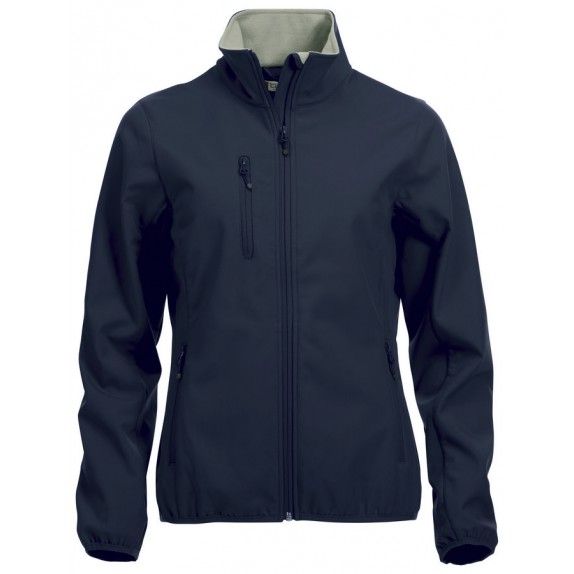 Clique Basic Softshell Jas Dames Donker Navy