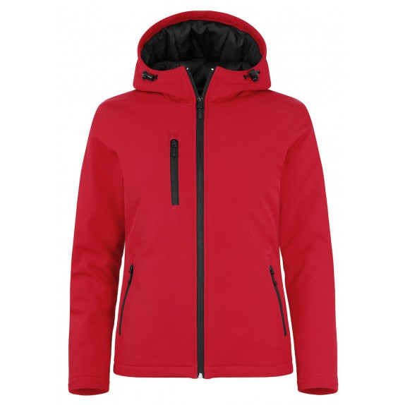 Clique Padded Hoody Softshell Ladies Rood