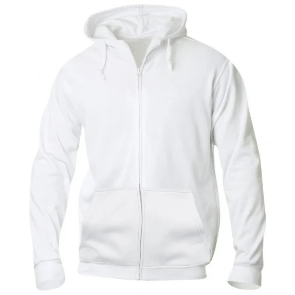 Clique Basic Heren Hoody Full Zip Wit