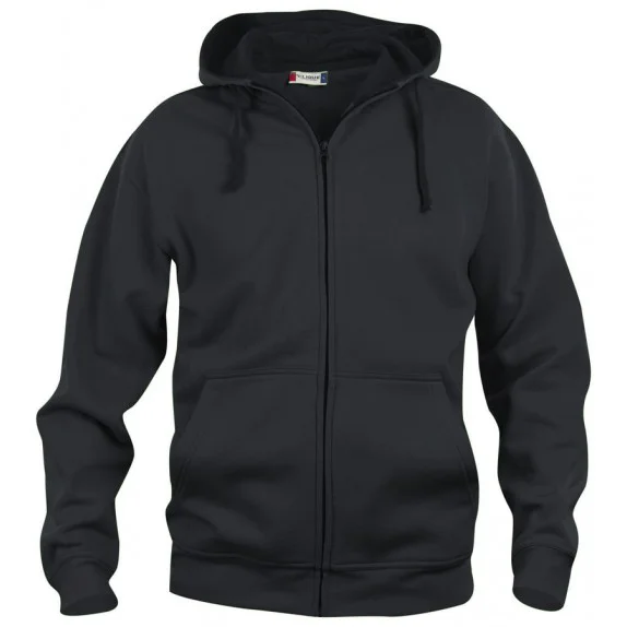 Clique Basic hoody full zip Zwart