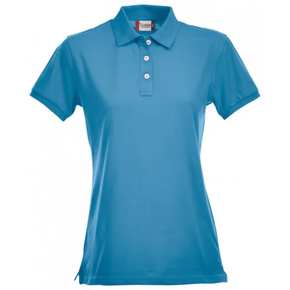 Clique Premium Dames Polo Turquoise