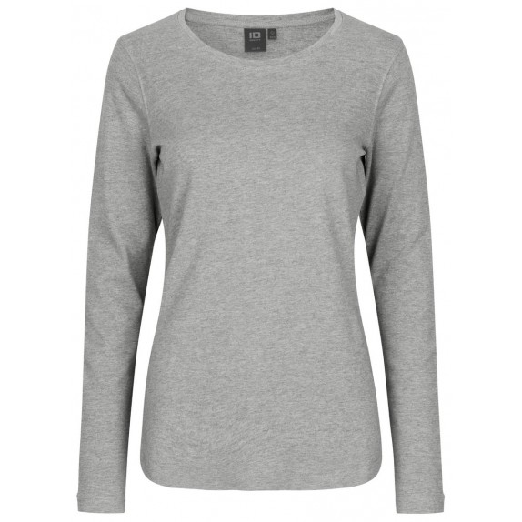 Pro Wear by Id 0509 Interlock T-shirt long-sleeved women Grey melange