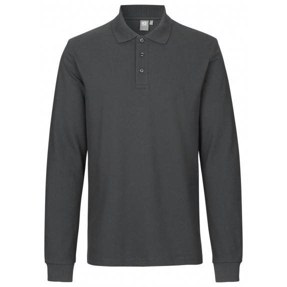 Pro Wear by Id 0544 Long-sleeved polo shirt stretch Charcoal