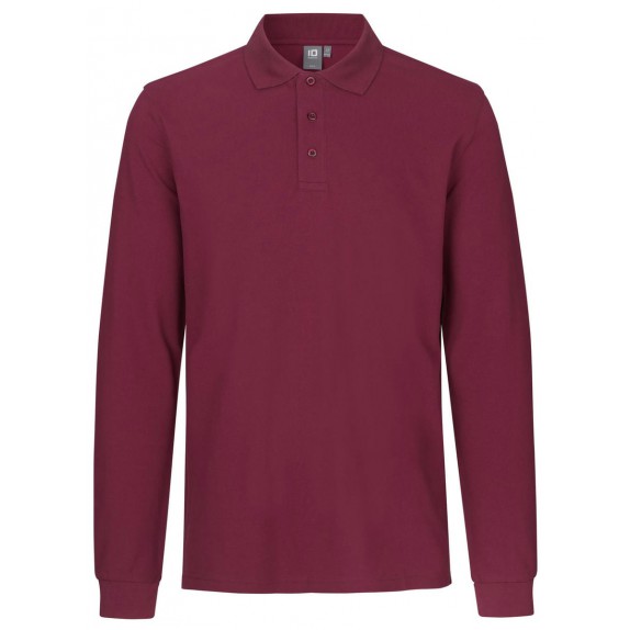 Pro Wear by Id 0544 Long-sleeved polo shirt stretch Bordeaux
