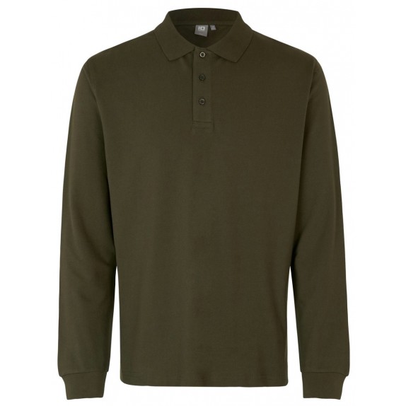 Pro Wear by Id 0544 Long-sleeved polo shirt stretch Olive