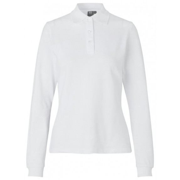 Pro Wear by Id 0545 Long-sleeved polo shirt stretch women White