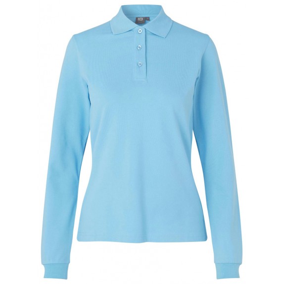 Pro Wear by Id 0545 Long-sleeved polo shirt stretch women Light blue