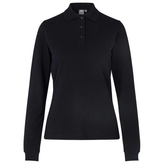 Pro Wear by Id 0545 Long-sleeved polo shirt stretch women Black