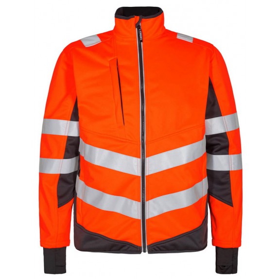 F. Engel 1158 Safety Softshell Jacket Orange/Anthracite