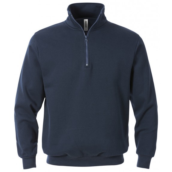 Fristads Acode sweatshirt met korte ritssluiting 1737 SWB Donker marineblauw