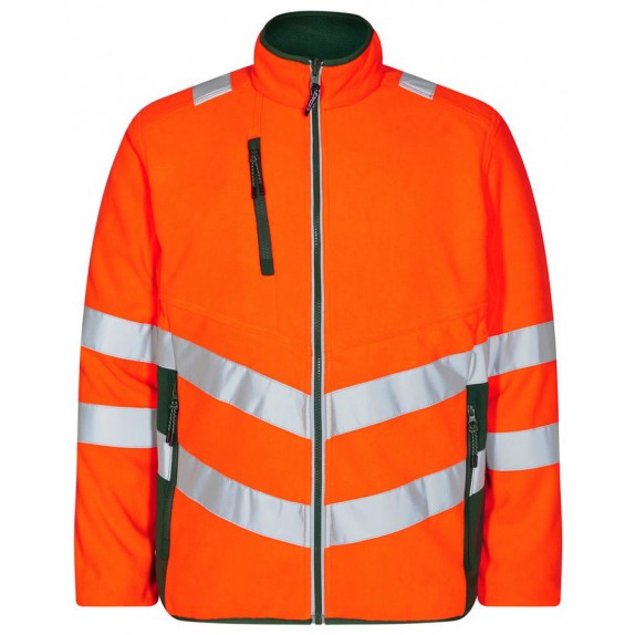 F. Engel 1192 Safety Fleece Jacket Orange/Green