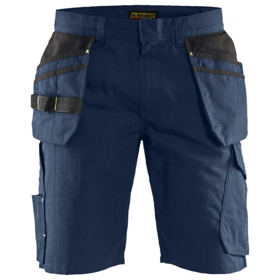 Blåkläder 1494-1330 Service short met spijkerzakken Donker marineblauw/High vis geel