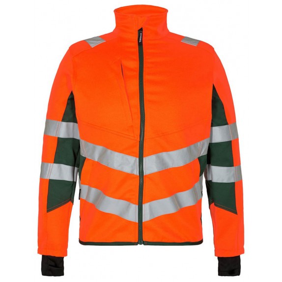 F. Engel 1544 Safety Work Jacket Stretch Orange/Green