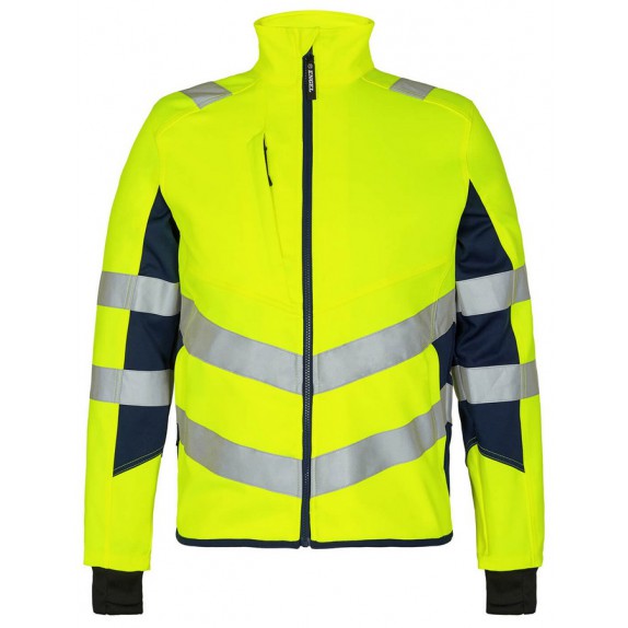 F. Engel 1544 Safety Work Jacket Stretch Yellow/Blue Ink
