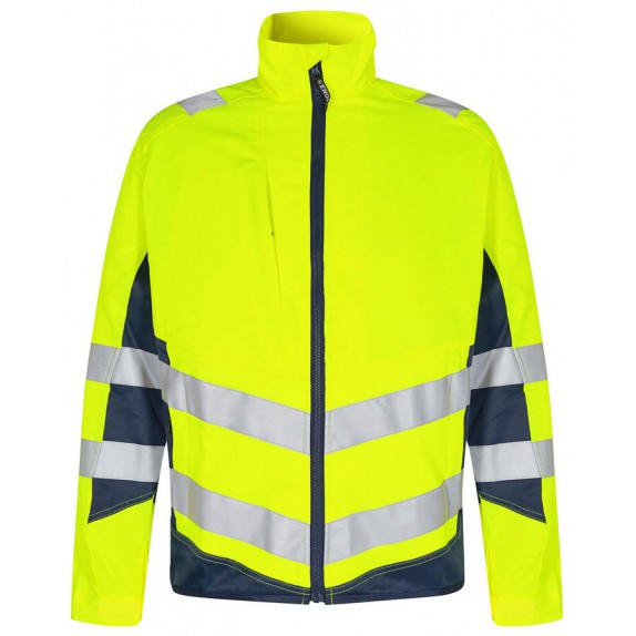 F. Engel 1545 Safety Light Work Jacket Repreve Yellow/Blue Ink