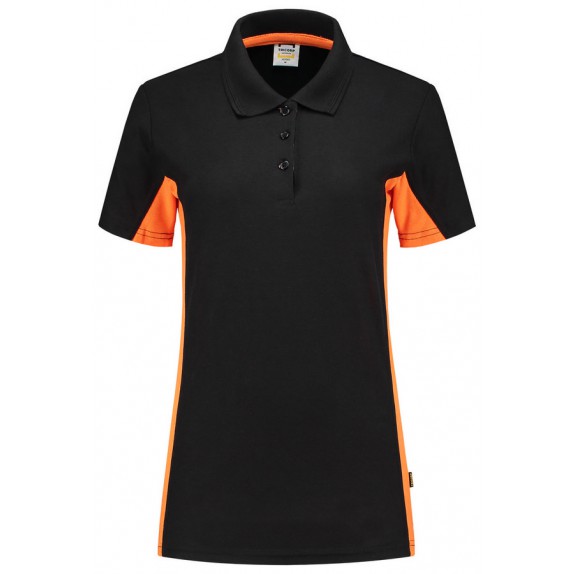 Tricorp 202003 Poloshirt Bicolor Dames Zwart/Oranje