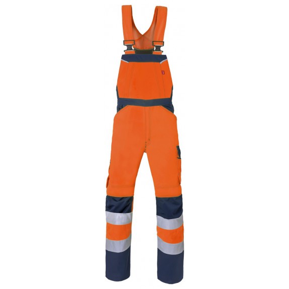 HAVEP 20221 Amerikaanse Overall High Visibility Fluo Oranje/Donker Denim