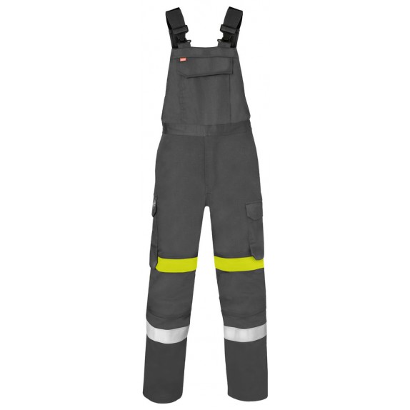 HAVEP 20333 Amerikaanse Overall Force+ Charcoal/Fluo Geel