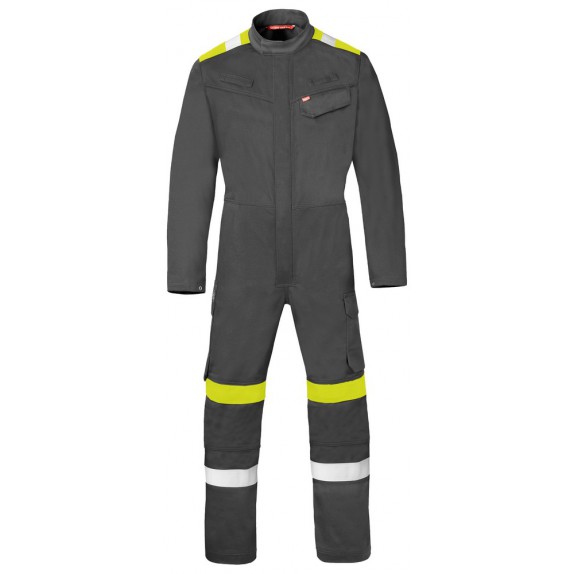HAVEP 20335 Overall Force+ Charcoal/Fluo Geel