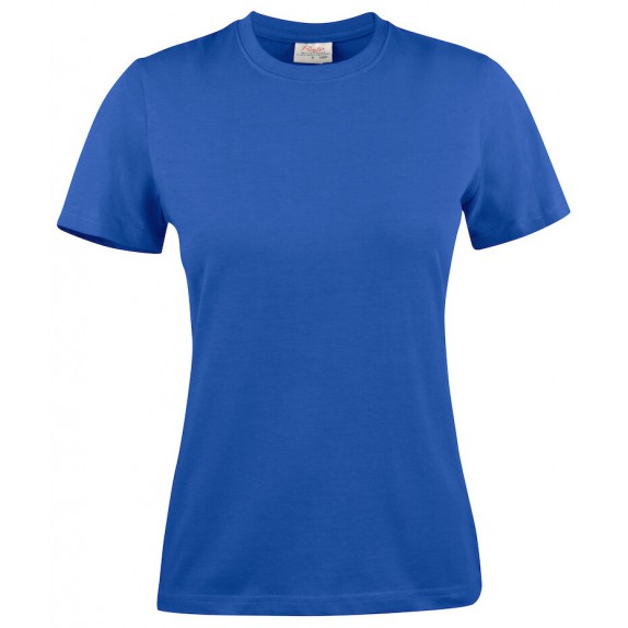 Printer Heavy T-Shirt Lady Dames Blauw
