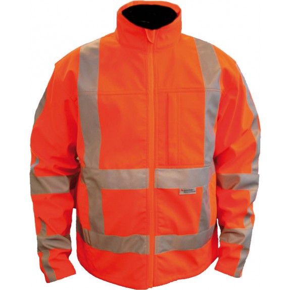 M-Wear softshell jack jas 1316 RWS fluo oranje