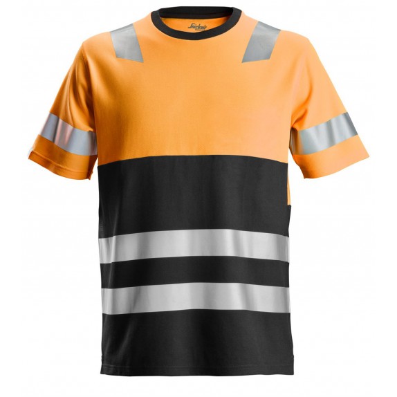 Snickers 2534 AllroundWork High-Vis T-Shirt Klasse 1 High-Vis Oranje/Zwart