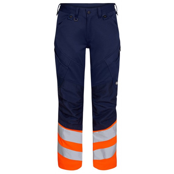 F. Engel 2546 Safety Trouser Stretch Blue Ink/Orange
