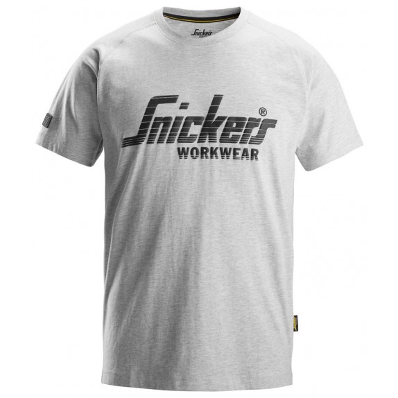 Snickers 2590 Logo T-shirt Lichtgrijs melange