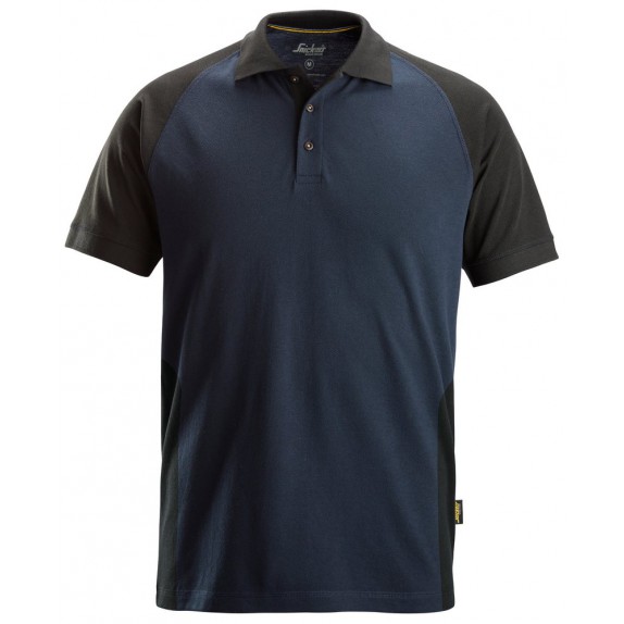 Snickers 2750 Tweekleurig Polo Shirt Marineblauw/Zwart