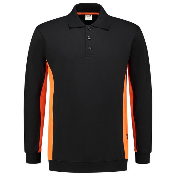 Tricorp 302003 Polosweater Bicolor Zwart/Oranje