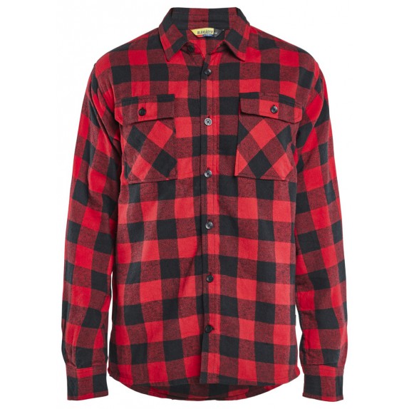 Blåkläder 3288-1168 Overhemd Flanel Rood/Zwart