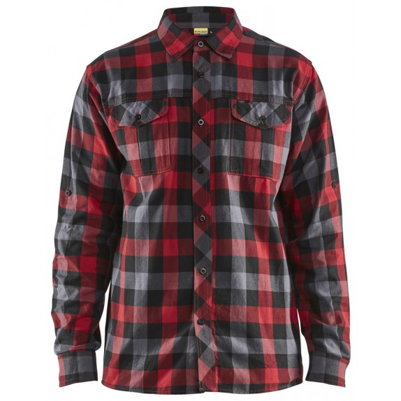 Blåkläder 3299-1152 Overhemd Flanel Rood/Zwart