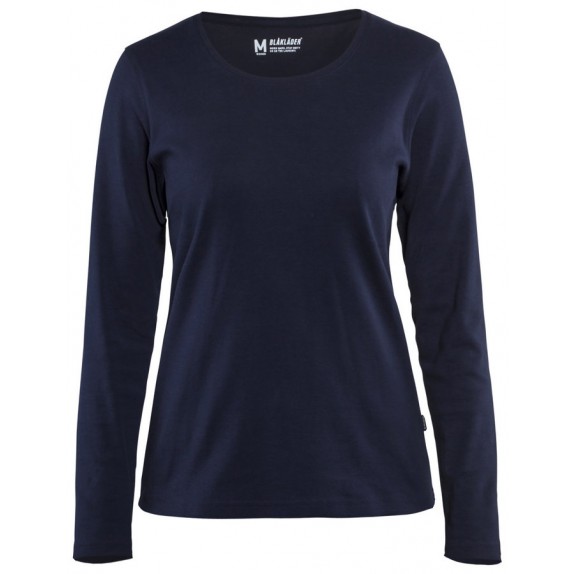 Blåkläder 3301-1032 Dames T-shirt met lange mouw Marineblauw