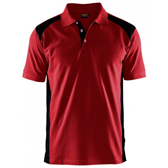 Blåkläder 3324-1050 Poloshirt Piqué Rood/Zwart