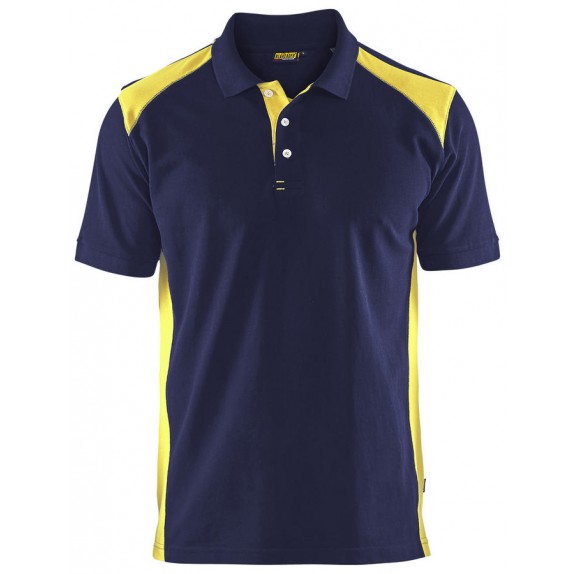 Blåkläder 3324-1050 Poloshirt Piqué Marineblauw/Geel