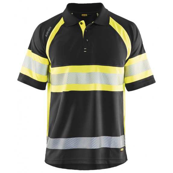 Blåkläder 3338-1051 Poloshirt High Vis Klasse 1 Zwart/Geel