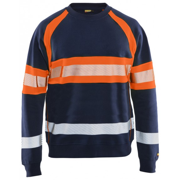 Blåkläder 3359-1158 Sweater High Vis Marineblauw/Oranje