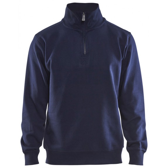 Blåkläder 3365-1048 Sweatshirt Jersey (1/2 Rits) Marineblauw