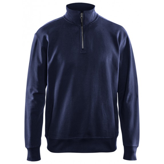 Blåkläder 3369-1158 Sweatshirt met 1/2 rits Marineblauw