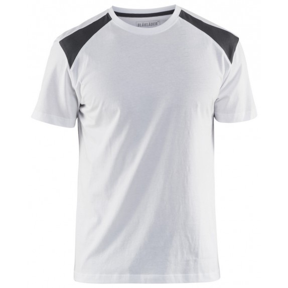 Blåkläder 3379-1042 T-shirt Bi-Colour Wit/Donkergrijs