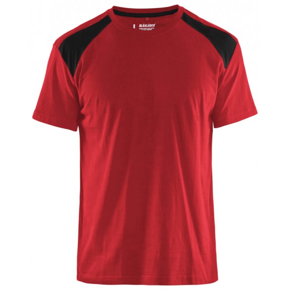 Blåkläder 3379-1042 T-shirt Bi-Colour Rood/Zwart