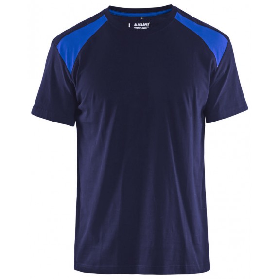 Blåkläder 3379-1042 T-shirt Bi-Colour Marineblauw/Korenblauw