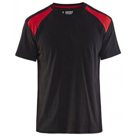 Blåkläder 3379-1042 T-shirt Bi-Colour Zwart/Rood
