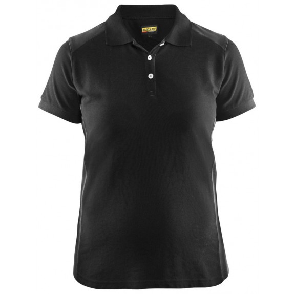 Blåkläder 3390-1050 Dames Poloshirt Piqué Zwart/Grijs