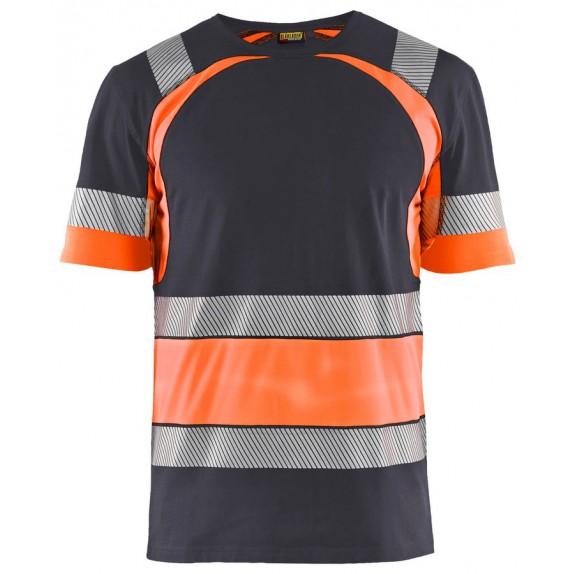 Blåkläder 3421-1030 T-shirt High Vis Medium Grijs/ High Vis Oranje