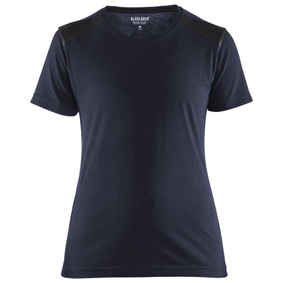 Blåkläder 3479-1042 Dames T-shirt Donker marineblauw/Zwart