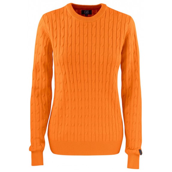 Cutter & Buck Blakely Knitted Sweater Ladies Blood Orange