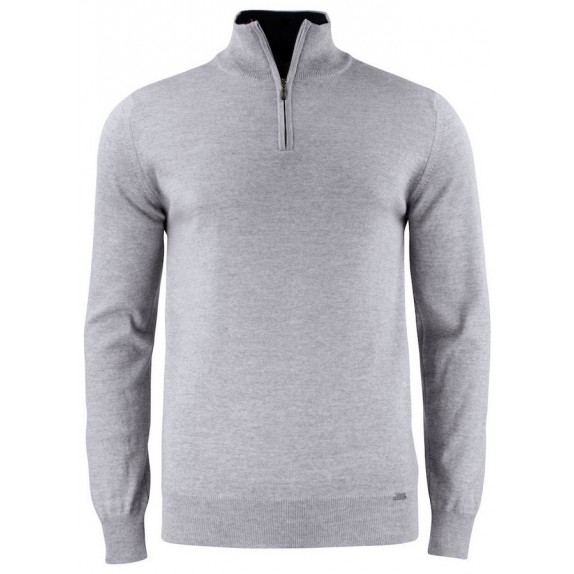 Cutter & Buck Everett Halfzip Sweater Men Grey Melange