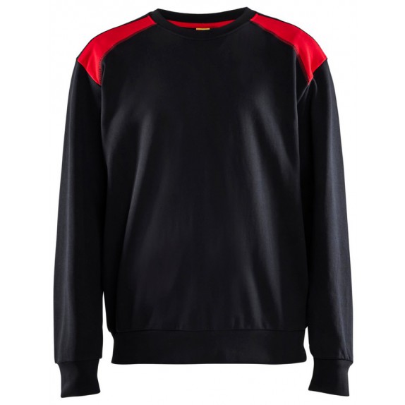 Blåkläder 3580-1158 Sweatshirt bi-colour Zwart/Rood