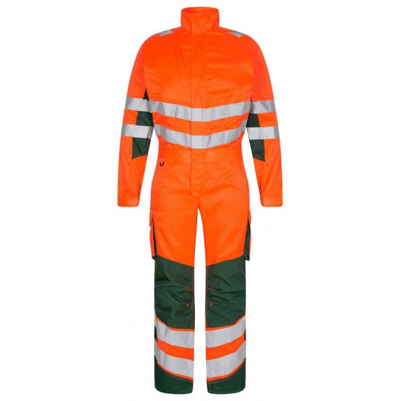 F. Engel 4545 Safety Light Boiler Suit Repreve Orange/Green